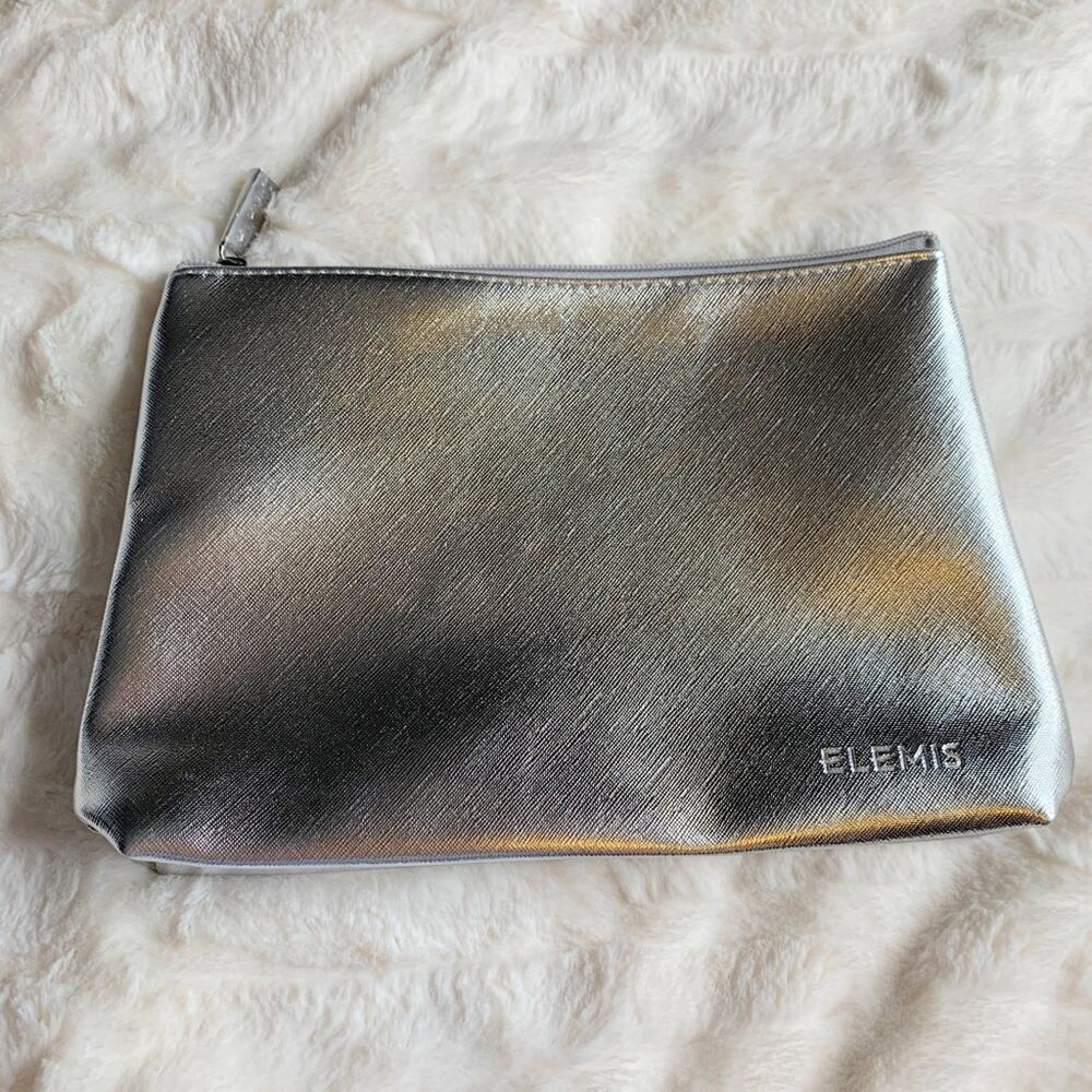 New Silver Metallic Elemis Cosmetic Bag Pouch